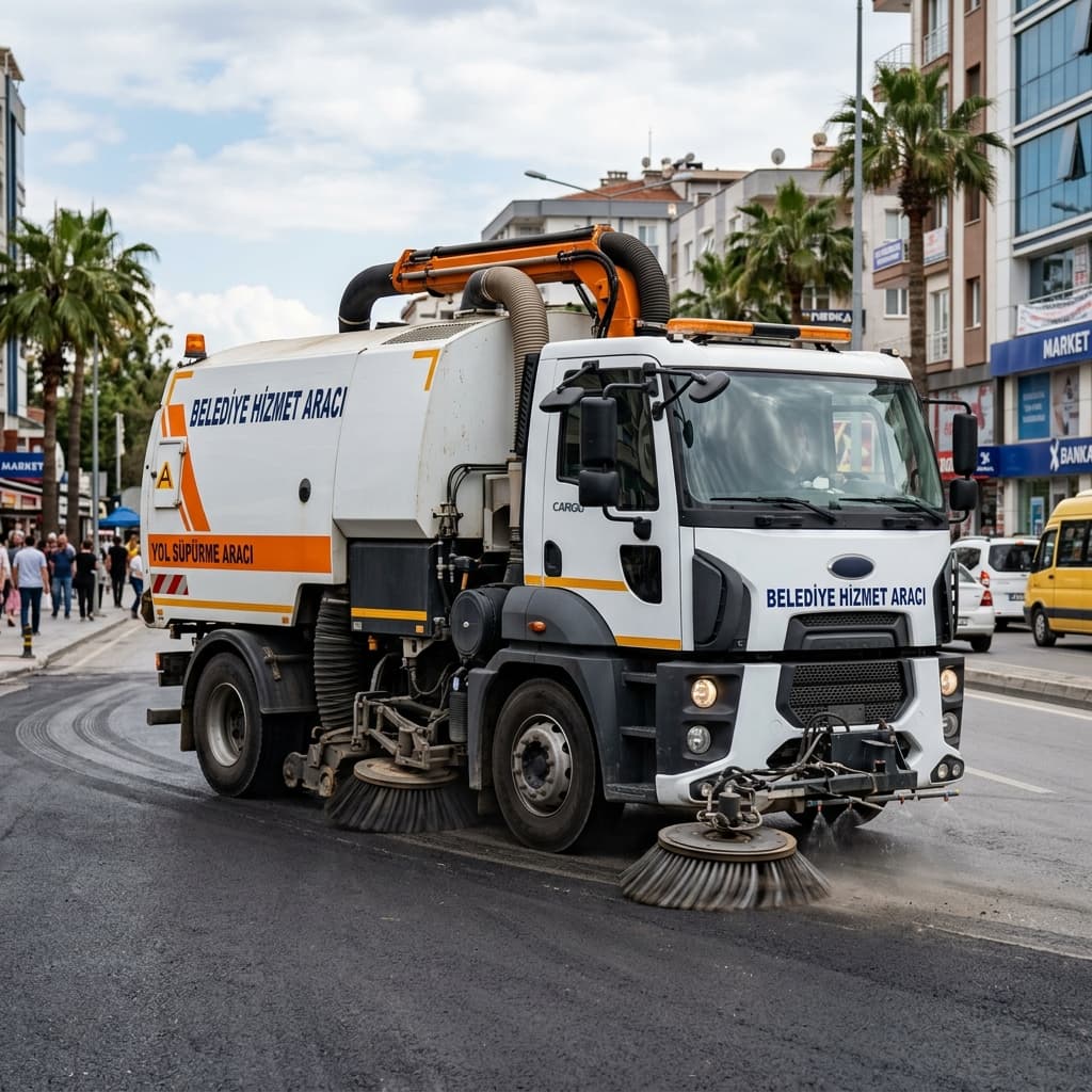 Vakumlu Yol Süpürme Aracı